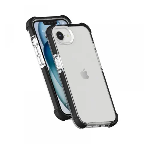CELLECT Silikonski ovitek odporen na udarce iPhone 16e črn