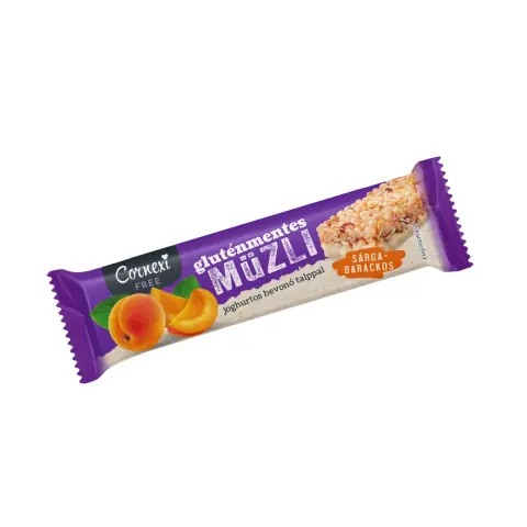 Cornexi gluténmentes müzliszelet sárgabarackos joghurtos tejbevonó talppal 25 g