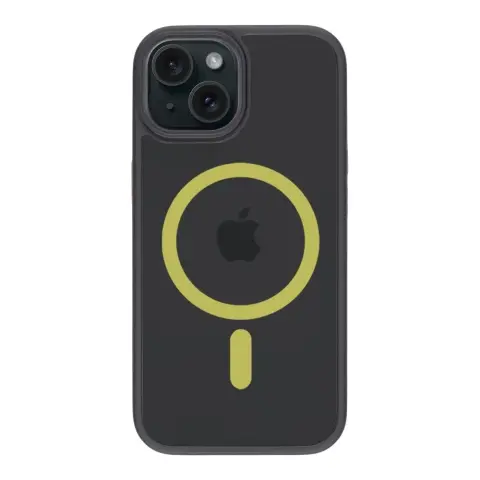 TACTICAL MagForce Hyperstealth 2.0 MagSafe case iPhone 15 black-yellow
