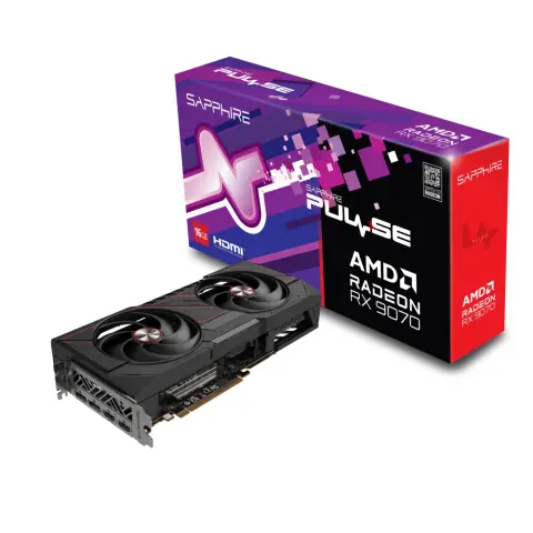 SAPPHIRE 11349-03-20G Radeon RX 9070 16GB GDDR6 PULSE GAMING PCIE