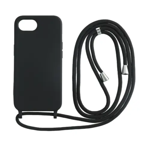 CELLECT TPU+PC ovitek s črno vrvico iPhone 16e črn