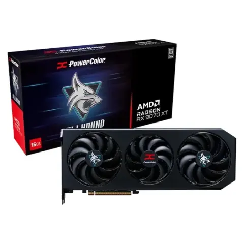 POWERCOLOR RX9070XT 16G-L/OC Radeon RX 9070 XT 16GB GDDR6 Hellhound PCIE