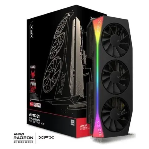 XFX Radeon RX 9070 XT 16GB GDDR6 Mercury Gaming RGB OC PCIE