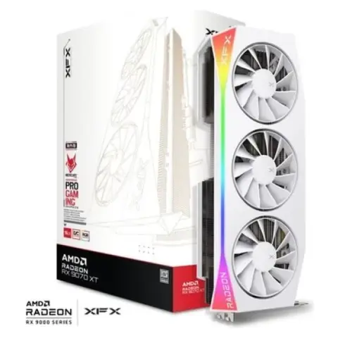XFX Radeon RX 9070 XT 16GB GDDR6 Mercury Gaming RGB White OC PCIE