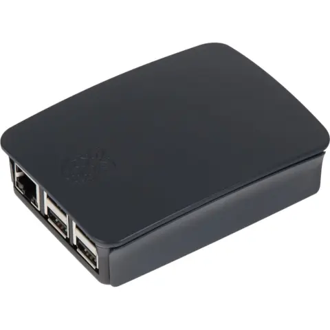 RASPBERRY PI PI 2/3 model B fekete ház málna logóval