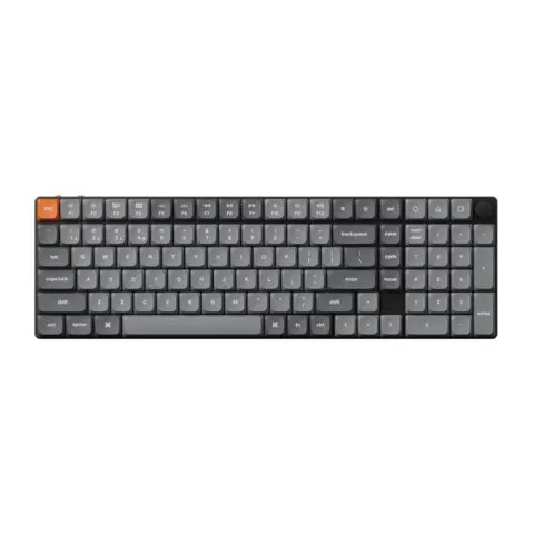 KEYCHRON K17 Max QMK Wireless RGB Hot-Swappable Brown US Angol fekete