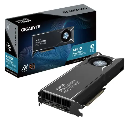 GIGABYTE Radeon PRO W7800 32GB GDDR6 AI TOP PCIE