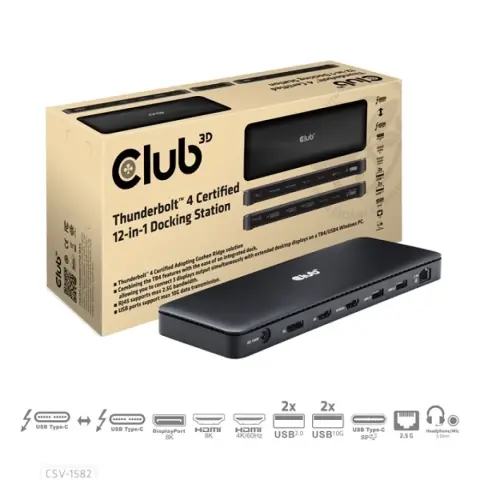 CLUB3D CSV-1582 12-in-1 Docking Station