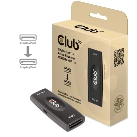 CLUB3D DisplayPort 1.4 prelungitor Negru 3cm CAC-1007