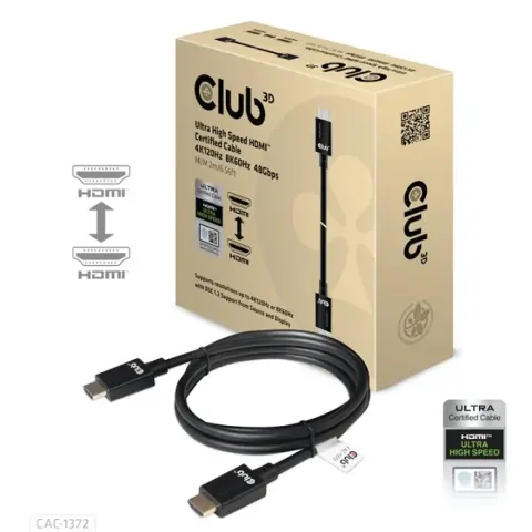 CLUB3D HDMI Összekötő Fekete 2m CAC-1372