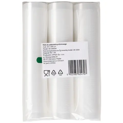 HUSLOG AK-540134 Vacuum sealer film 3 x 20 cm x 300 cm