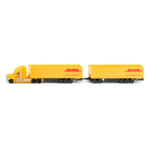 SIKU SUPER DHL dupla pótkocsis kamion