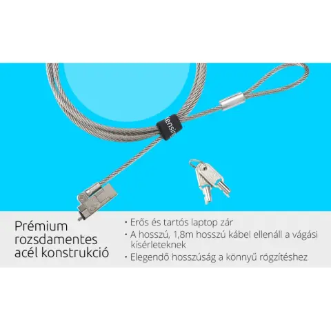 KENSINGTON Slim NanoSaver 2.0 EQ Keyed Laptop Lock