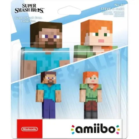 NINTENDO Amiibo Smash Minecraft Steve és Alex