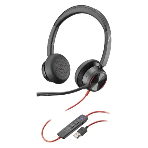 HP Poly Blackwire 8225 USB-C fekete