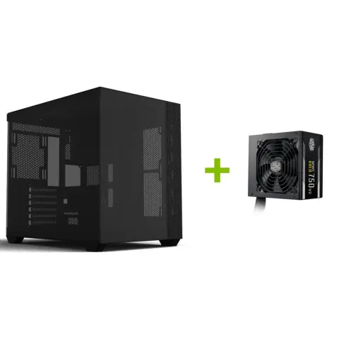 COOLERMASTER CD600 fekete + MWE Gold V2 750W tápegység