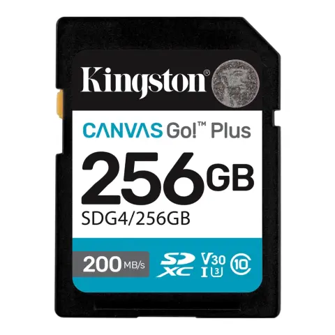 KINGSTON Canvas Go! Plus 256GB SDXC 160 MB/s SDG4/256GB