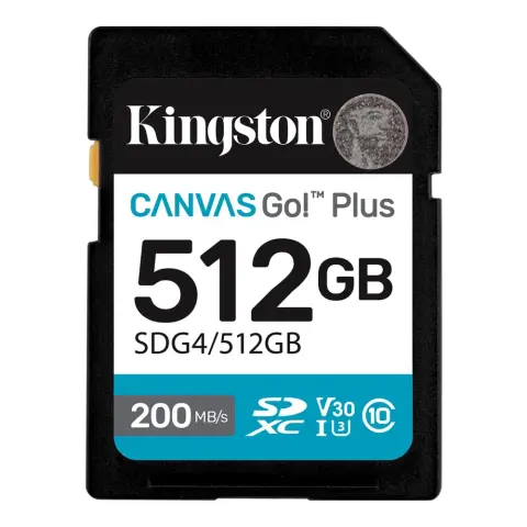 KINGSTON Canvas Go! Plus 512GB SDXC 160 MB/s SDG4/512GB
