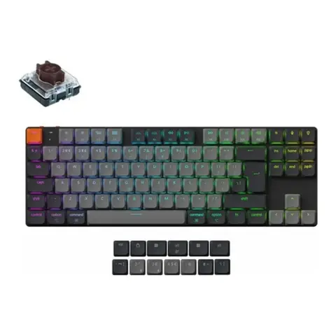 KEYCHRON K1 QMK Wireless LP 2.0 Red Magyar fekete