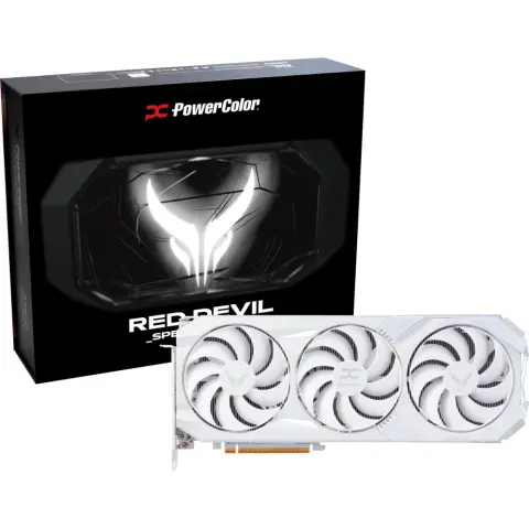POWERCOLOR RX9070XT 16G-E/OC/WHITE Radeon RX 9070 XT 16GB GDDR6 Red Devil Spectral White PCIE
