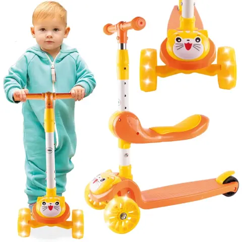 MalPlay Háromkerekű roller sárga