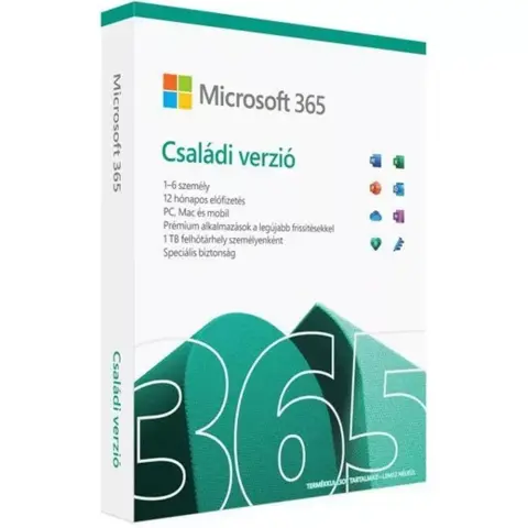 MICROSOFT 365 Family version FY25H2 1-year Hungarian