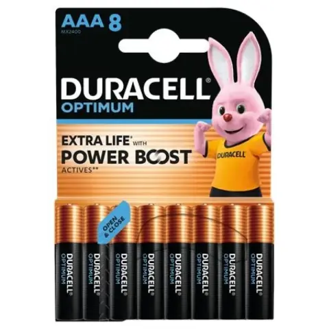 DURACELL Optimum mikro ceruza elem (AAA) 8db