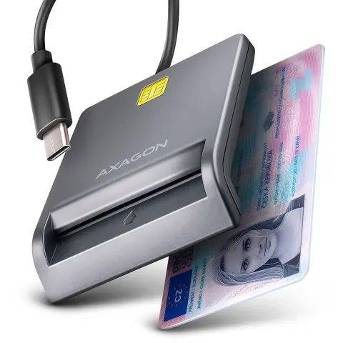 AXAGON CRE-SM3TC USB-C Smart card FlatReader olvasó