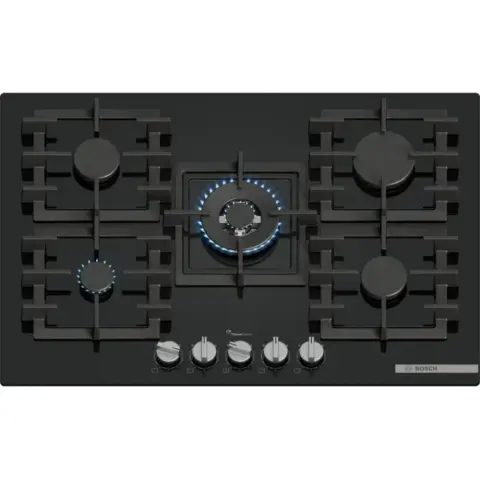 BOSCH PPQ7A6I40 Serie 6 Gas hob 75cm Tempered glass Black