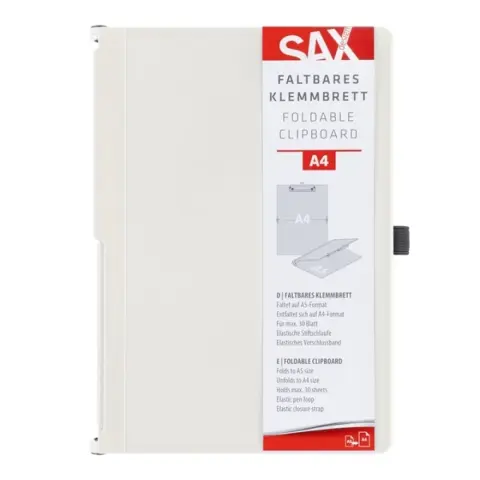 SAX foldable writing board A5-A4 white