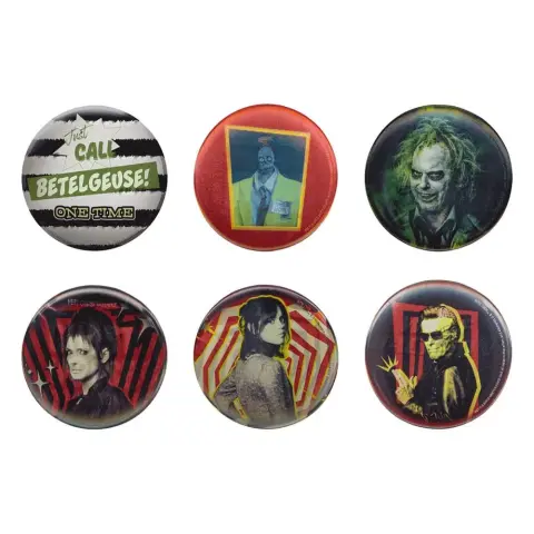 CINEREPLICAS Beetlejuice kitűző 6 darabos