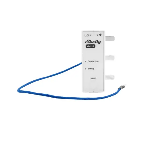 SHELLY 3EM-63T Gen3 okos Wi-Fi-s kismegszakítóra szerelhető három fázisú fogyasztásmérő