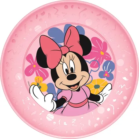 IRIS QX 674689 Licențiat Minnie joy farfurie întinsă din plastic cu model