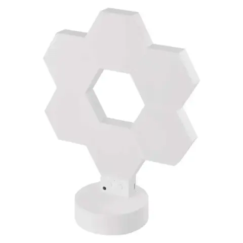 EMOS ZIW426R GoSmart Hexagon RGBIC LED namizna svetilka 6-delna Bela