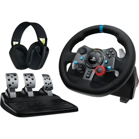 LOGITECH G29 Driving Force Racing Wheel + G435 headset fekete