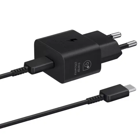 SAMSUNG Wall charger 25W + USB Type C cable black OEM