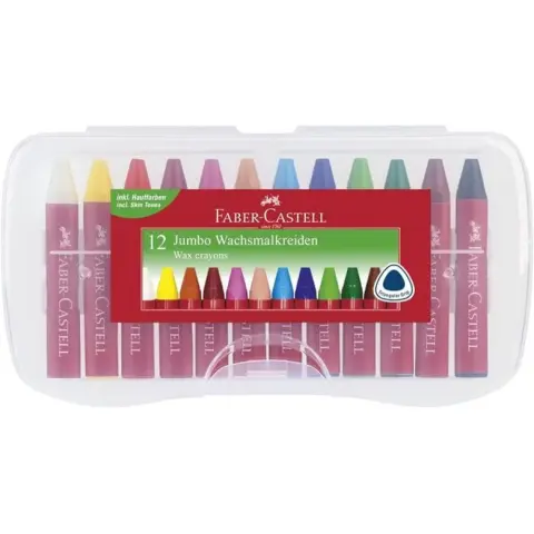 FABER-CASTELL 120011 Jumbo háromszögletű zsírkréta 12 szín