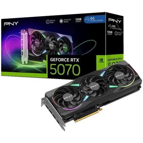 PNY VCG507012TFXXPB1-O ARGB OC GeForce RTX 5070 12GB GDDR7 DLSS4