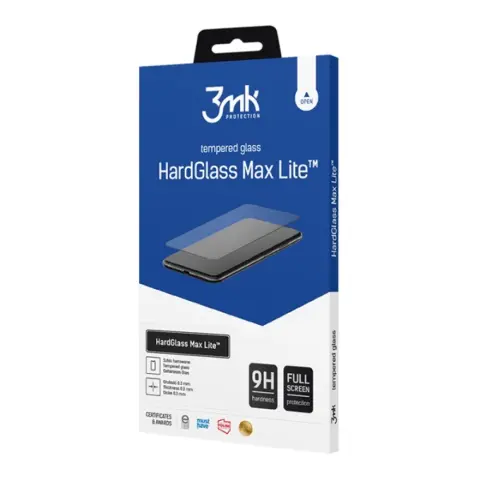 3MK iPhone 14 Pro 3MK HARD GLASS MAX LITE képernyővédő üveg 3D 9H FEKETE