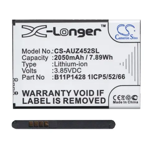 CAMERON SINO Asus Zenfone Go CAMERON SINO Li-Ion battery 3.85V/2050mAh Asus 0B200-01910000 compatible BLACK