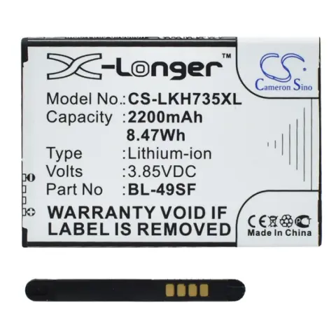 CAMERON SINO LG G4S Beat CAMERON SINO Li-Ion battery 3.85V/2200mAh LG BL-49SF compatible