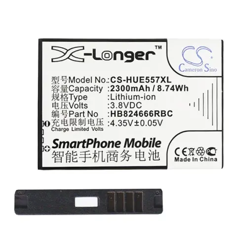 CAMERON SINO Li-Ion akku (3.8V/2300mAh Huawei HB824666RBC kompatibilis) FEKETE