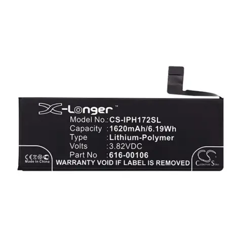 CAMERON SINO iPhone SE (2016) CAMERON SINO Li-Polymer akku 3.82V/1620mAh Apple 616-00106 kompatibilis FEKETE