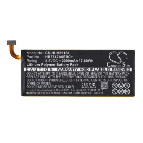 CAMERON SINO Li-Polymer battery 3.8V/2A Huawei HB3742A0EBC+ compatible BLACK