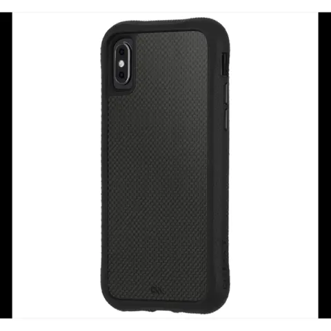 CASE-MATE iPhone XS Max 6.5 CASE-MATE CARBON FIBRE szilikon telefonvédő valódi szénszálás hátlap légpárnás sarok FEKETE