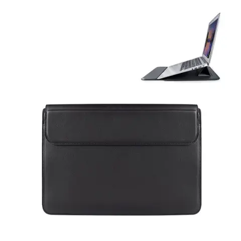DEVIA tok fekvő bőr hatású LAPTOP/NOTEBOOK/TABLET univerzális 13.3" méret FEKETE