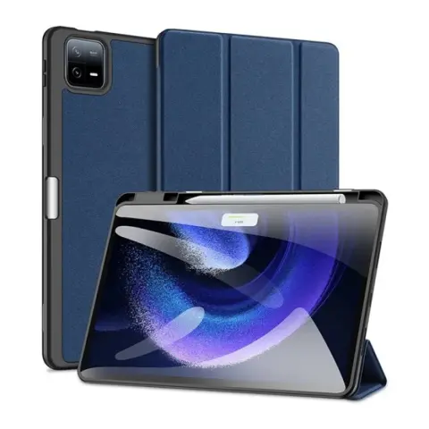 DUX DUCIS Xiaomi Pad 6 DUX DUCIS DOMO tok álló bőr hatású aktív FLIP ceruza tartó SÖTÉTKÉK