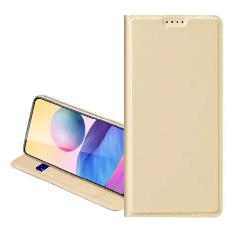 DUX DUCIS Huawei Y7 2019 DUX DUCIS SKIN PRO tok álló bőr hatású FLIP asztali tartó ARANY