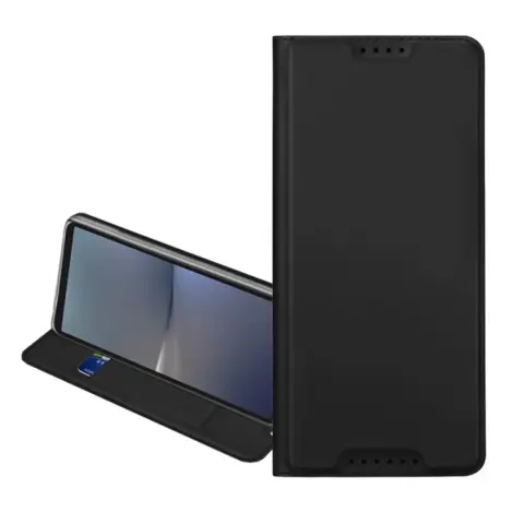 DUX DUCIS Realme C35 DUX DUCIS SKIN PRO tok álló bőr hatású FLIP asztali tartó FEKETE