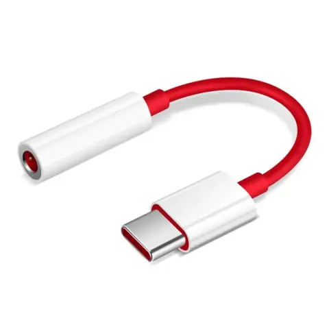 ONEPLUS audió adapter kábel 3.5mm jack aljzat - Type-C PIROS OEM